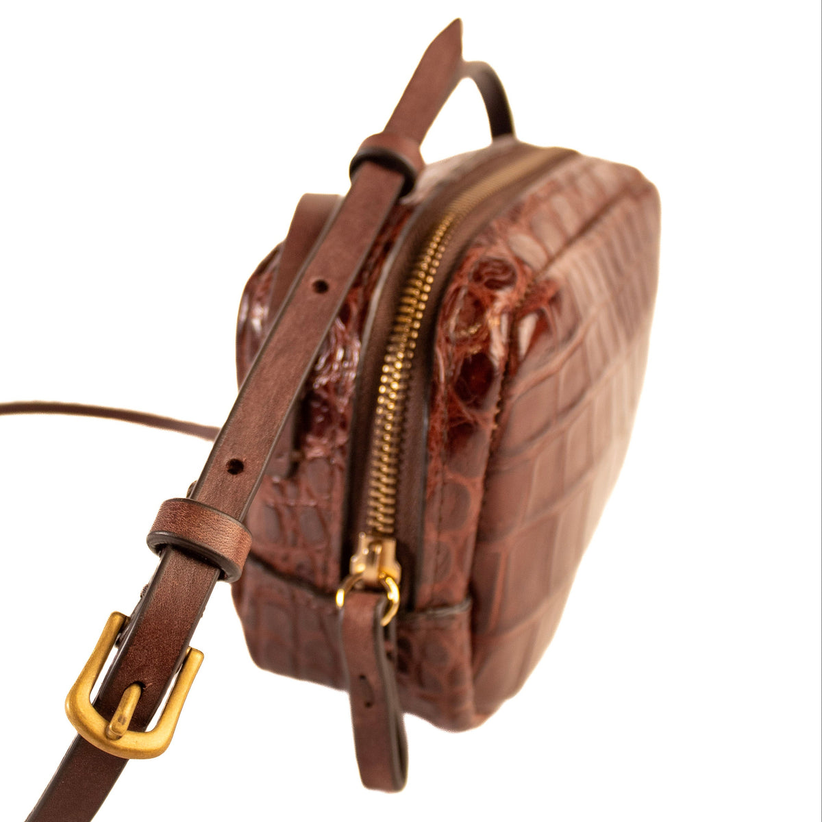 Petra – small crocodile crossbody bag