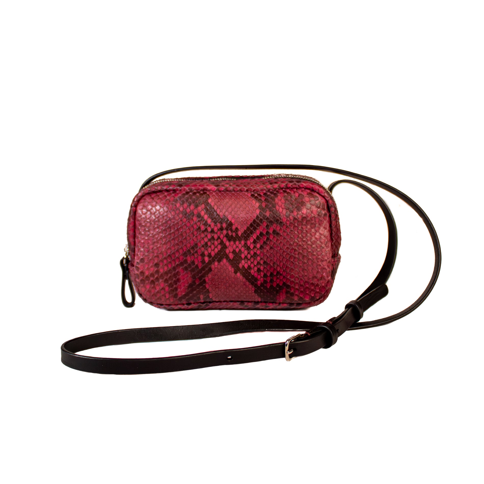 Petra mauve - python shoulder bag
