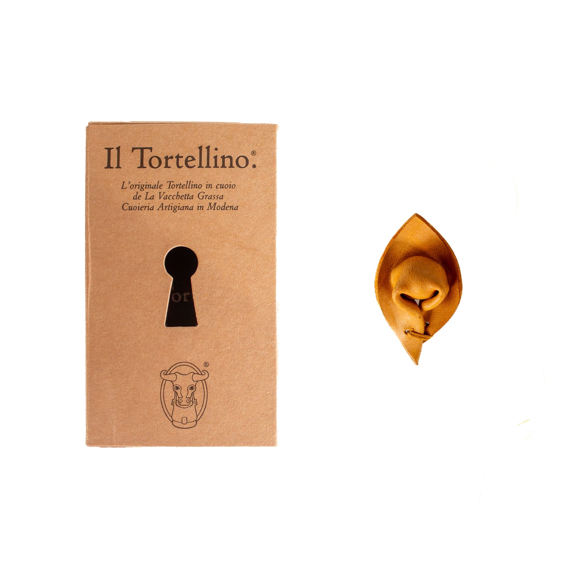 Tortellino calamita in cuoio