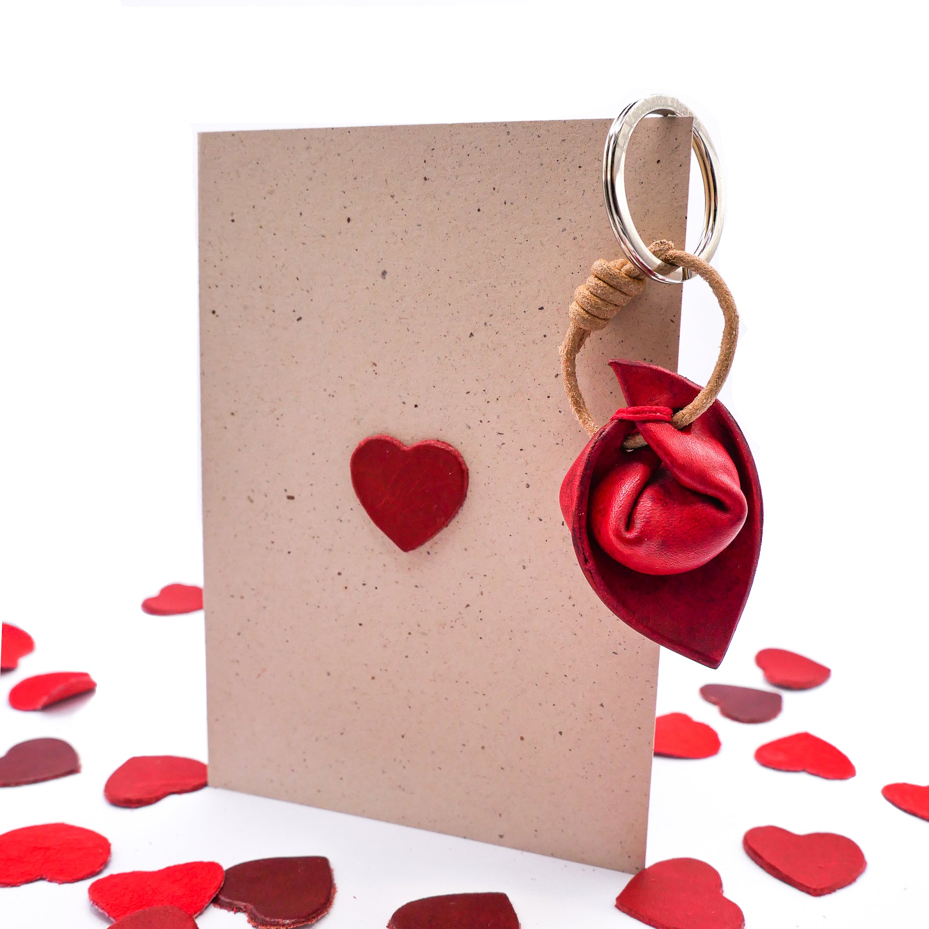 Tortellino portachiavi rosso con biglietto Cuore - EDIZIONE LIMITATA