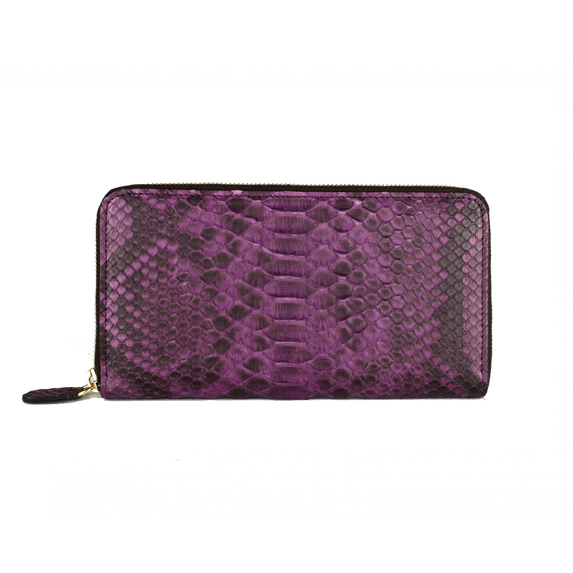 Iva viola - portafoglio donna in pitone con zip